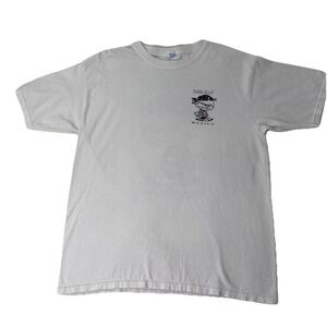 VINTAGE Calvin & Hobbes White T-Shirt Men Large 90s Y2K Retrocore Cartoon Mexico